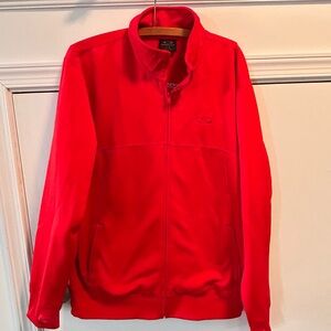 Oakley Red Full Zip Up Sweater Track Jacket Size LG